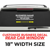 Customize Your Business Decal - Choose Size & Color & Font - Free Squeegee Included