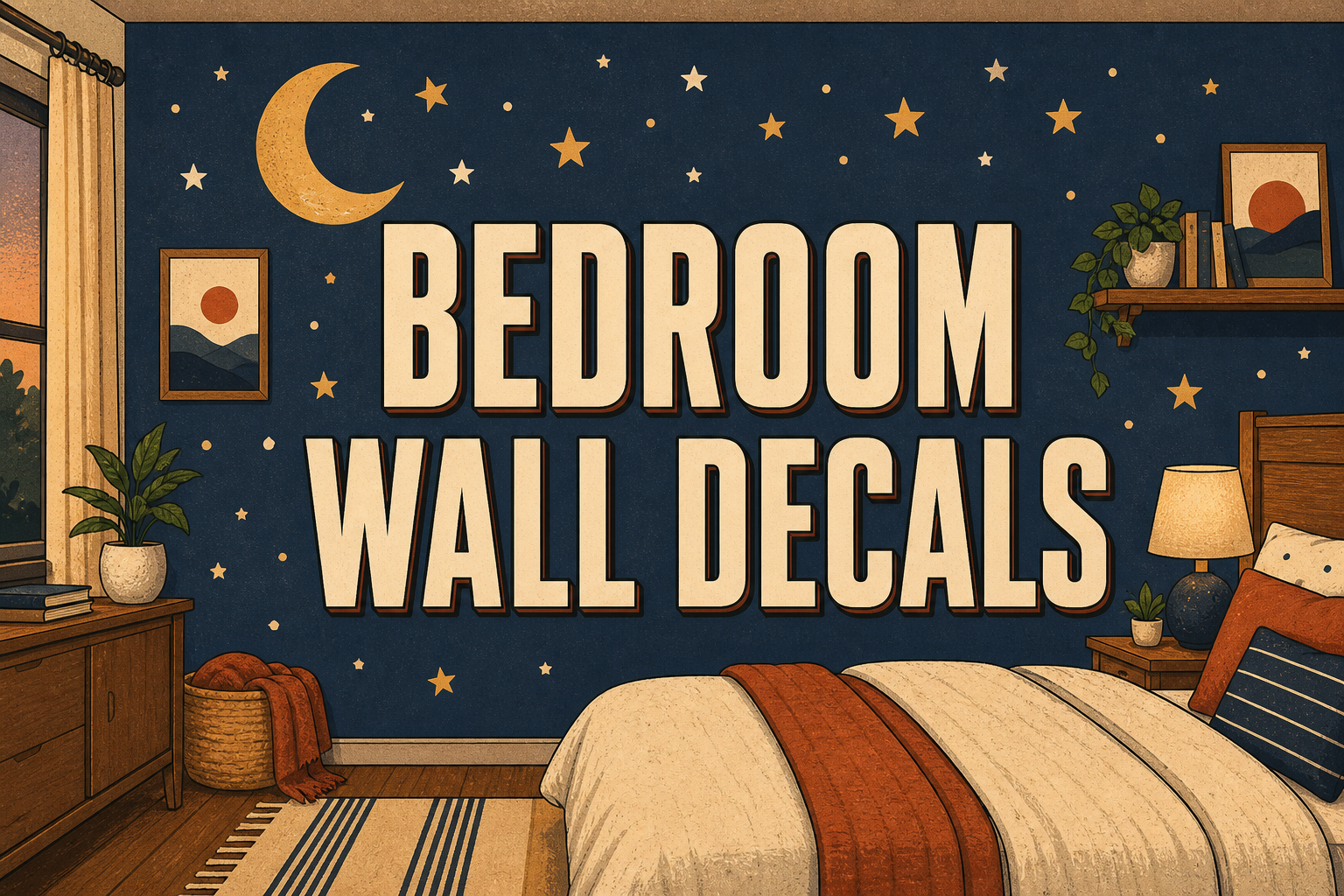 Illustrated Bedroom Wall Decals collection cover