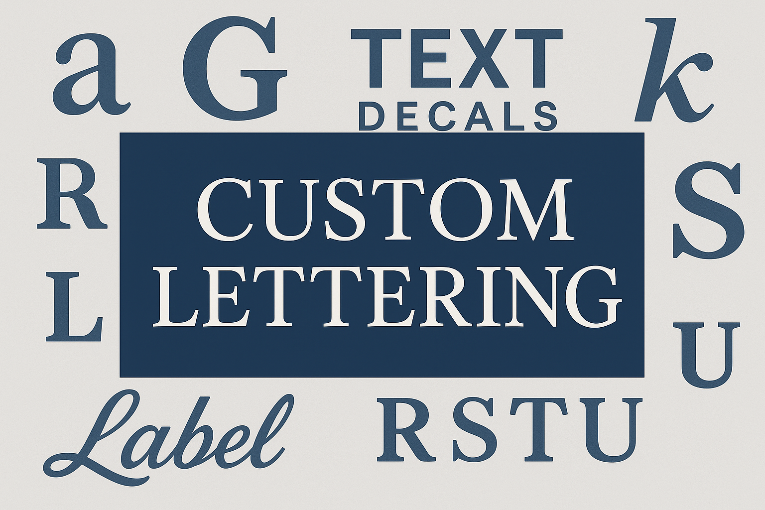 Custom Lettering & Text Decals