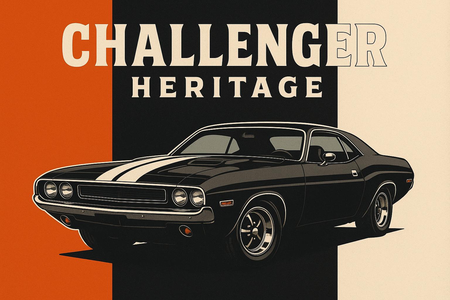 Dodge Challenger Racing Stripes