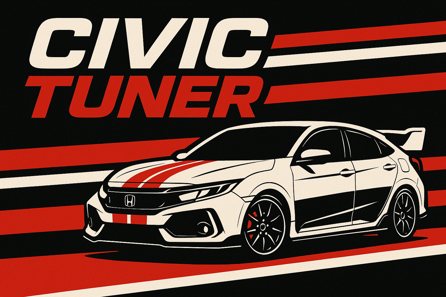 Honda Civic Racing Stripes