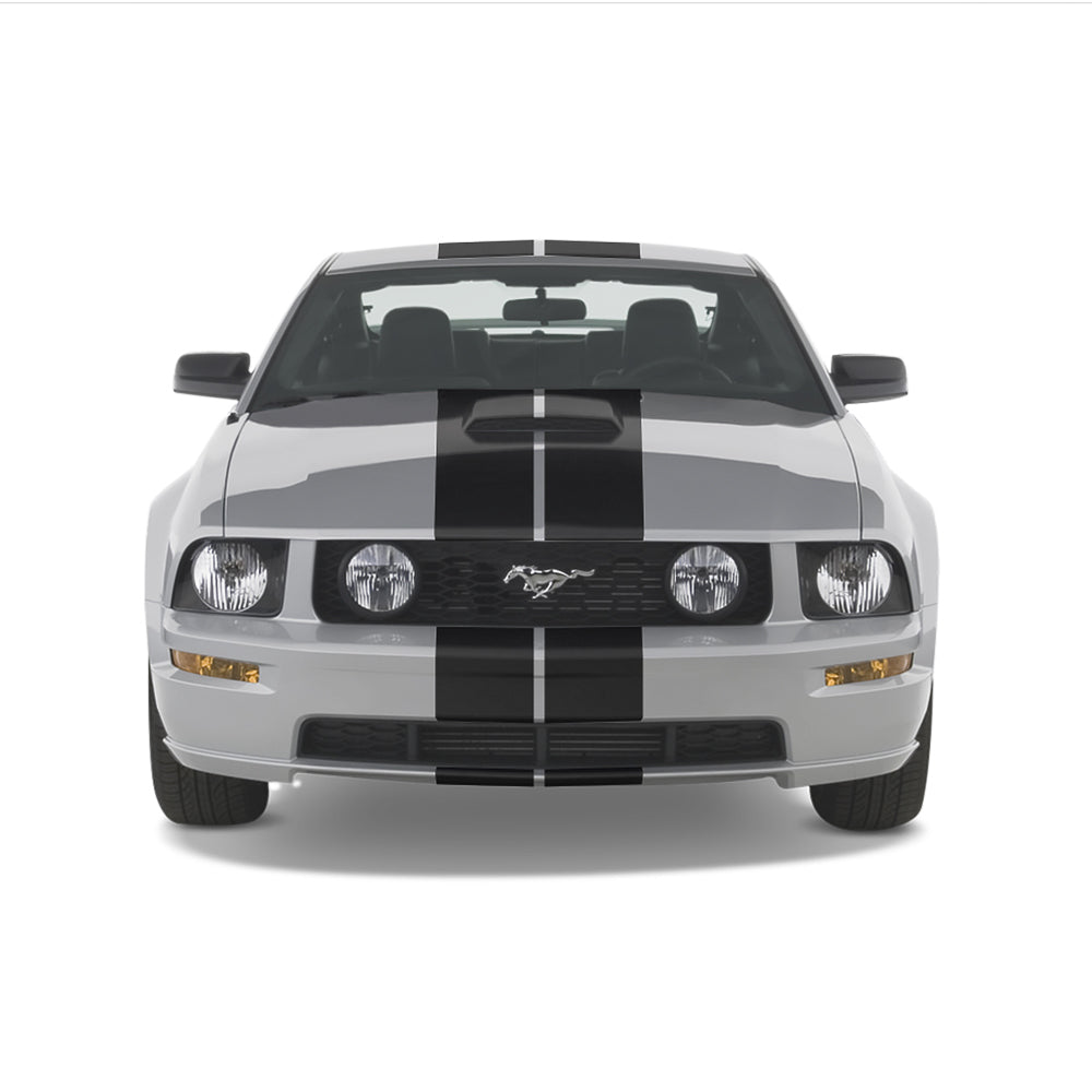 Dual 7" Racing Stripes Self Healing Vinyl fits Ford Mustang 2005 to 2009