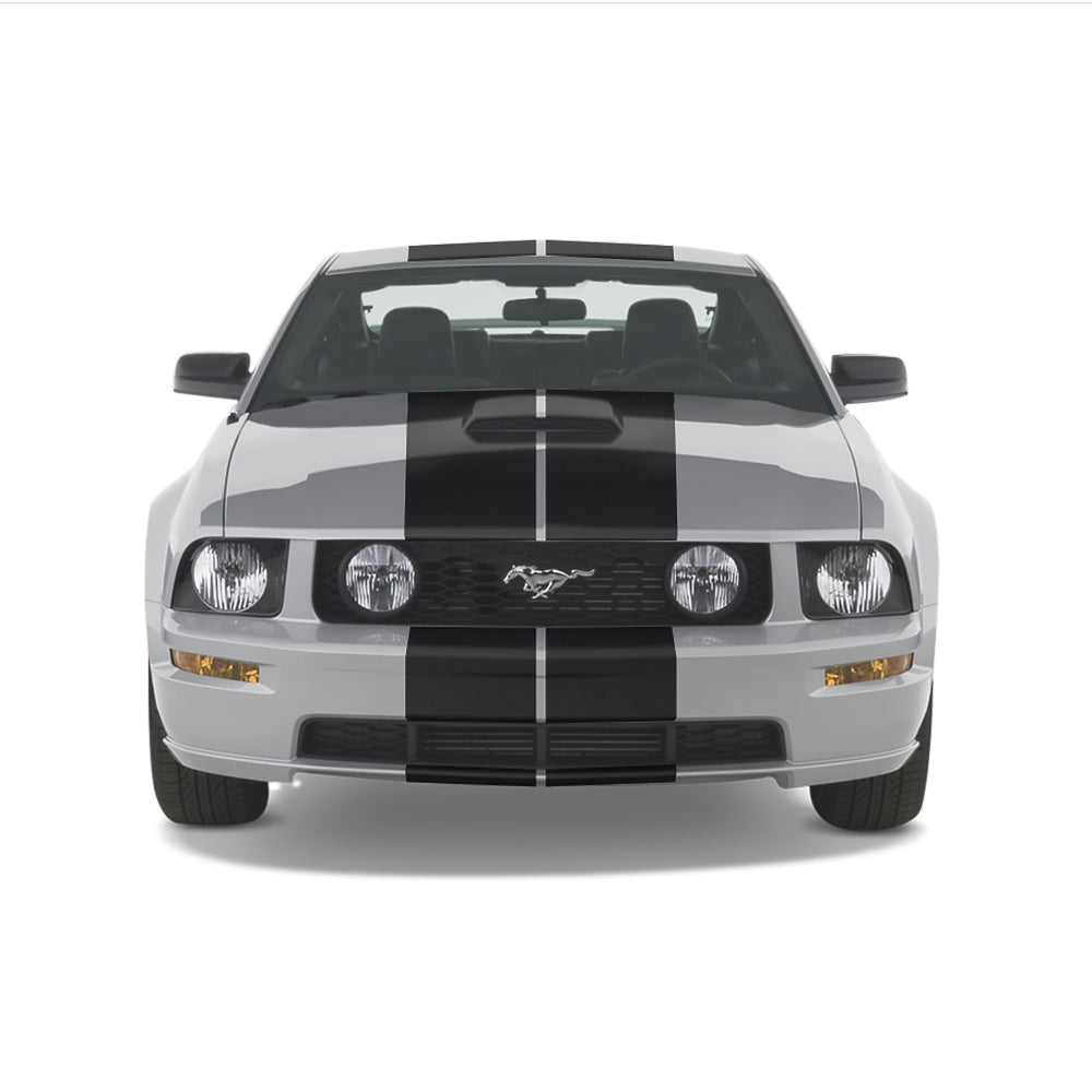 Dual 12" Racing Stripes Self Healing Vinyl fits Ford Mustang 2005 to 2009