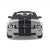 Ford Mustang dual 12-inch racing stripes in gloss black, front view