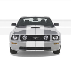 GT 500 Dual 11" Racing Stripes Self Healing Vinyl fits Ford Mustang 2005 to 2009