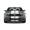 Ford Mustang dual 11-inch racing stripes in gloss white, front view
