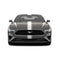 Ford Mustang 4-inch racing stripes with pinstripes in gloss white, stripe material detail