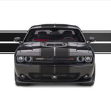 Dual 12" Racing Stripes with Pins Self Healing Vinyl fits Dodge Challenger RT SHAKER 2015 to 2023