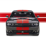 Dual 12" Racing Stripes with Pins Self Healing Vinyl fits Dodge Challenger RT SHAKER 2015 to 2023