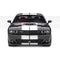 Dodge Challenger RT SHAKER dual 12-inch racing stripes with pinstripes in white, front view