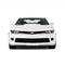 Chevy Camaro dual 8-inch racing stripes with pinstripes in matte white, front view