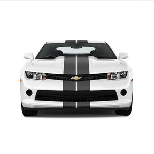 Dual 8" Racing Stripe No Scoop Self Healing Vinyl fits Chevy Camaro 2010 - 2015