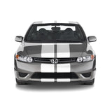 Dual 10" Racing Stripes Self Healing Vinyl fits Honda Civic Coupe 2006 to 2011