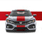 Honda Civic Si Coupe 15-inch racing stripe in red, front view