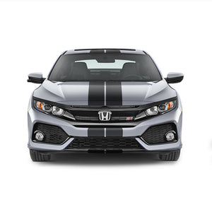 Dual 7" Racing Stripes Self Healing Vinyl fits Honda Civic Si Coupe 2017 to 2019