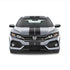 Dual 7" Racing Stripes Self Healing Vinyl fits Honda Civic Si Coupe 2017 to 2019