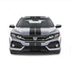Dual 7" Racing Stripes Self Healing Vinyl fits Honda Civic Si Coupe 2017 to 2019