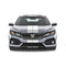 Honda Civic Si Coupe dual 7-inch racing stripes in gloss white, front view