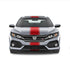 8" Racing Stripe w/pins Self Healing Vinyl fits Honda Civic Si Coupe 2017 - 2019