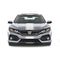 Honda Civic Si Coupe 8-inch racing stripe with pinstripes in matte white, front view
