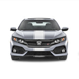 8" Racing Stripe w/pins Self Healing Vinyl fits Honda Civic Si Coupe 2017 - 2019
