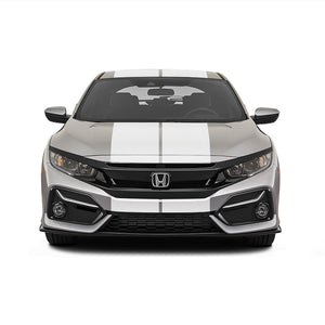 Dual 12" Racing Stripes Self Healing Vinyl fits Honda Civic Hatchback 2021 +