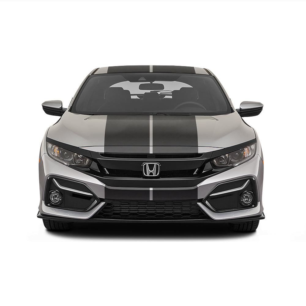 Dual 12" Racing Stripes Self Healing Vinyl fits Honda Civic Hatchback 2021 +