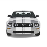 Triple Racing Stripes Self Healing Vinyl fits Ford Mustang 2005 to 2009