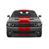 Dual 11" with pinstripes & .5" gap Racing Stripes Air Release Vinyl fits Dodge Challenger 2008 2022 Fusion Decals