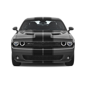 Dual 11" w/pins Racing Stripes Self Healing Vinyl fits Dodge Challenger 08 - 23