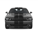 Dual 11" with pinstripes & 1.5" Gap Racing Stripes Air Release Vinyl fits Dodge Challenger 2008 2022