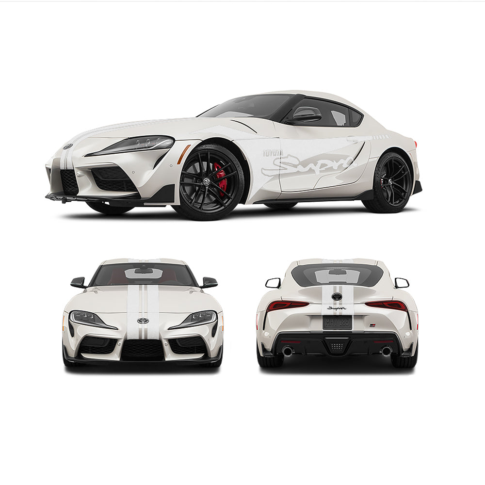 Triple Racing Stripes with Graphics Self Healing Vinyl fits Toyota Supra 2019+