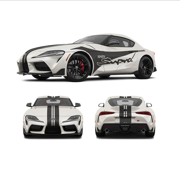 Triple Racing Stripes with Graphics Self Healing Vinyl fits Toyota Supra 2019+