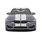 Dual 12" Racing Stripes & Skirts Self Healing Vinyl fits BMW M3 2014 to 2019
