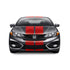 Dual 11" Racing Stripes Self Healing Vinyl fits Honda Civic Coup 2012 to 2015