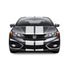 Dual 11" Racing Stripes Self Healing Vinyl fits Honda Civic Coup 2012 to 2015