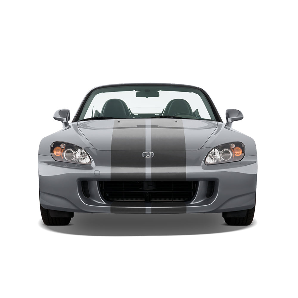 Dual 11" Racing Stripes Self Healing Vinyl fits Honda S2000 2003 to 2009