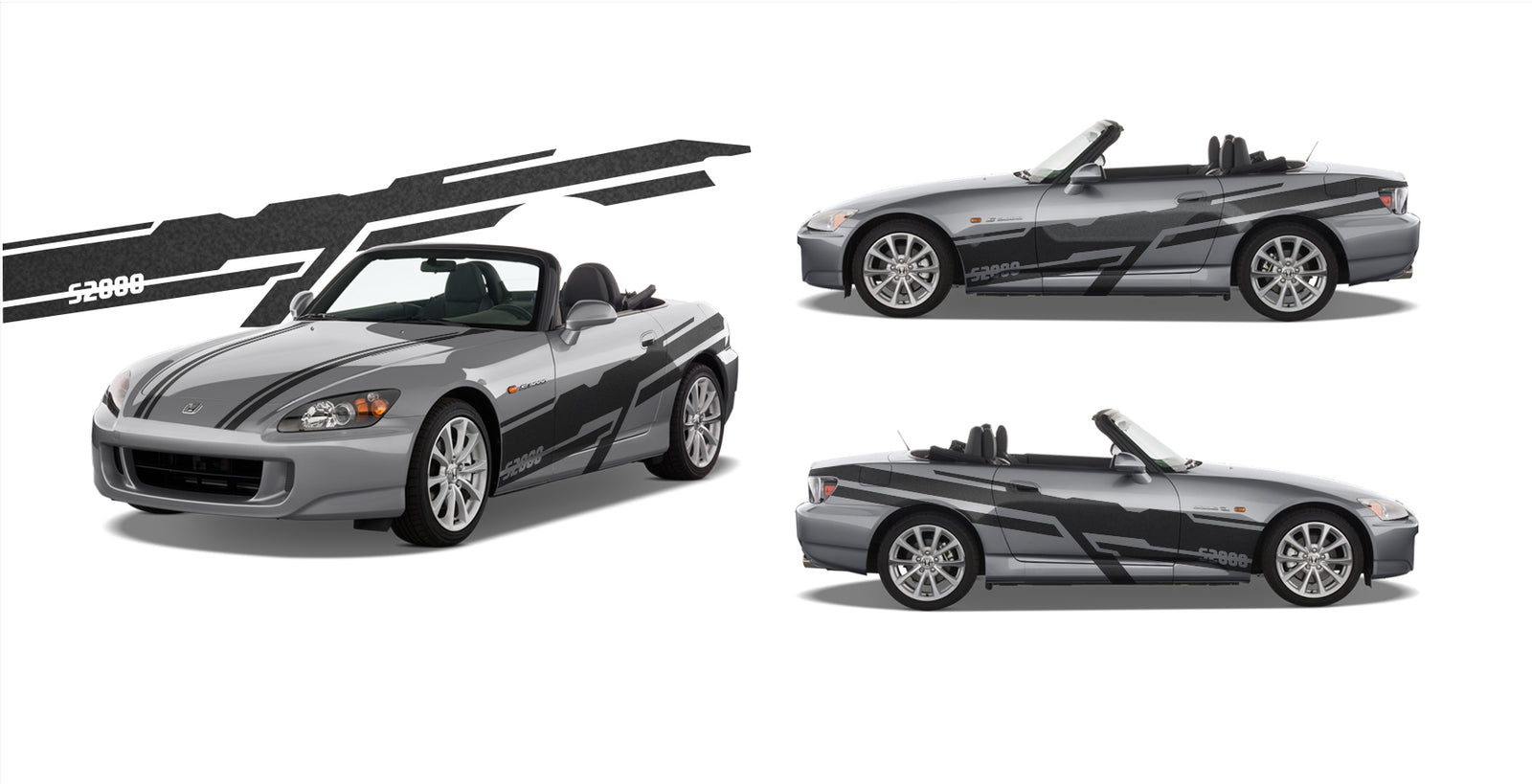 Razor Racing Stripes & Graphics Self Healing Vinyl fits Honda S2000 2003 to 2009
