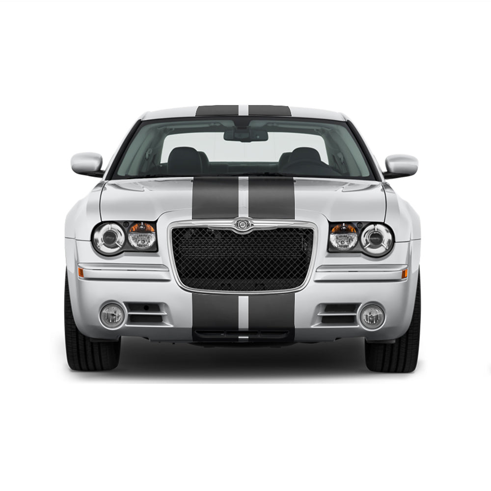 Dual 10" Racing Stripes Self Healing Vinyl fits Chrysler 300 2005 to 2010