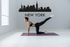 Cityscape New York City with Text Vinyl Decal Removable Matte Finish Skyline Decore for Indoor Walls