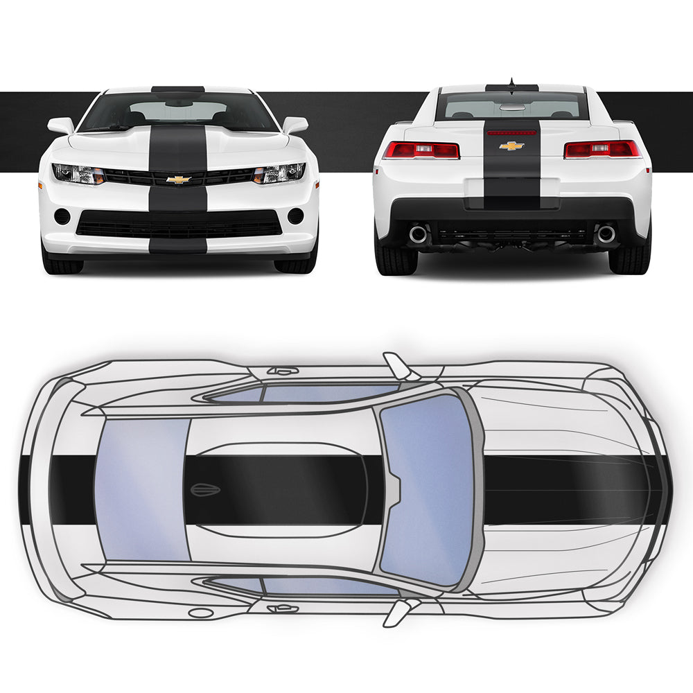 19" Wide Racing Stripes Self Healing Vinyl fits Chevrolet Camaro 2016 to 2020