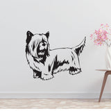 Skye Terrier Dog Removable Vinyl Decal Matte Finish Home Decor for Indoor Walls