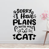 Take your cat and leave Removable Vinyl Decal for Interior Walls