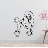 Poodle Dog Removable Vinyl Decal Matte Finish Home Decor for Indoor Walls