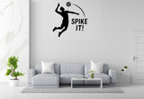 Spike It! - Volleyball Sports Wall Decal Vinyl Sticker Removable