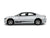 a white car with a black stripe on the side