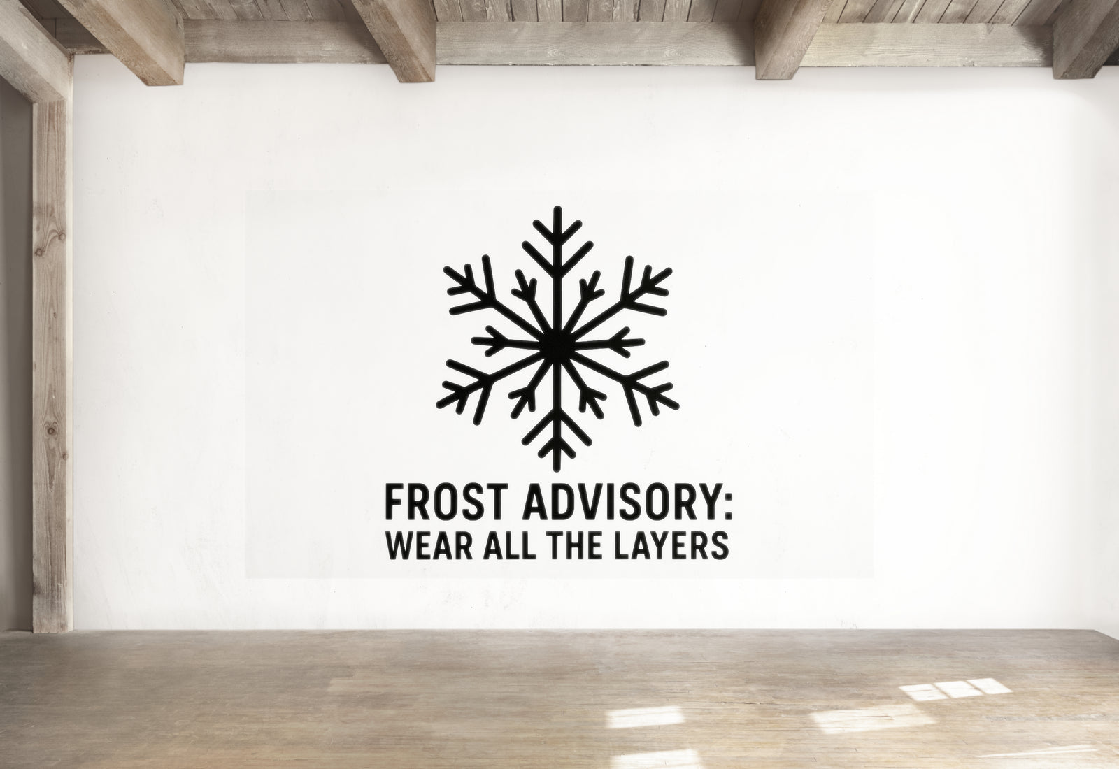 Frost Advisory Wall Decal - Wear All The Layers Frost Crystal Silhouette Vinyl Sticker