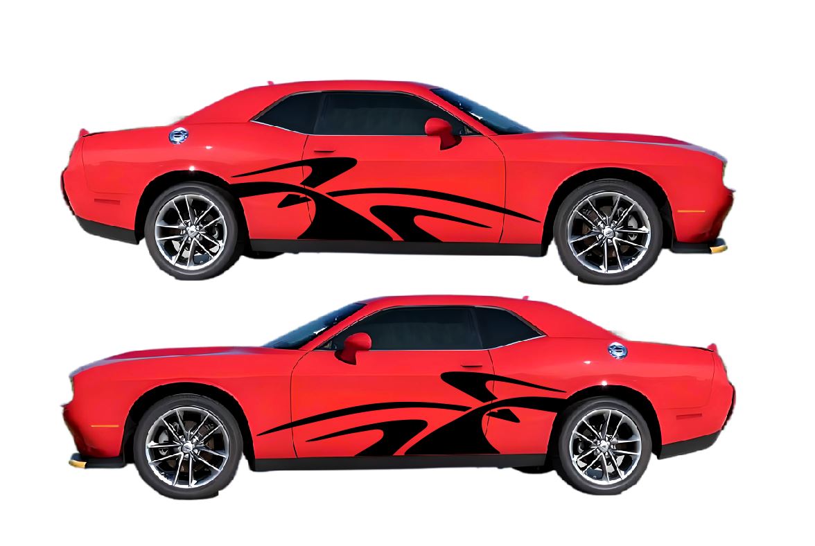 Custom Self Healing Vinyl Livery Kit #12 Fits Dodge Challenger 2008 - 2024 Fusion Decals