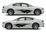 Double Arrow Wave Side Livery Air Release Vinyl Decal Kit #12 Fits Dodge Charger 2011-2023 Fusion Decals