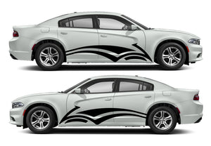 Swooping Arrowhead Side Livery Air Release Vinyl Decal Kit #13 Fits Dodge Charger 2011-2023 Fusion Decals